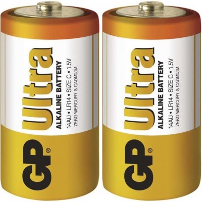 Alkalická batéria GP Ultra LR14 (C), 2ks 1014312000