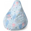 Sablio Sedací vak Pear Teplovzdušné farebné balóny - 140 x 100 x 25 cm