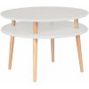 Svetlosivý konferenčný stolík s prírodnými nohami Ragaba UFO, Ø 70 cm