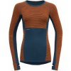Dámske funkčné tričko Devold Tuvegga Sport Air Shirt Veľkosť: M / Farba: modrá/oranžová