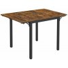 SONGMICS Rozkladací jedálenský stôl Vasagle Madery 84/120 cm hnedý/čierny