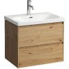 Laufen Lani - Umývadlová skrinka, 64x44x52 cm, 2 zásuvky, dub H4035421122671