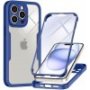 Techsuit ColorVerse 360 Series – 360° kryt + ochranné sklo na iPhone 15 Pro Max – modrý