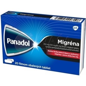 Panadol Migréna tbl.flm.20 x 250 mg/250 mg/65 mg