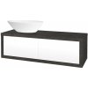Dreja Umývadlová skriňa STORM SZZ2 120 (umývadlo Triumph) - D16 Tmavý betón / L01 Biela vysoký lesk / Levé
