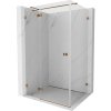 MEXEN/S - Lunar T sprchovací kút dvere krídlové ľavá 140 x 80, transparent, ružové zlato 834T-140-080-60-00-L