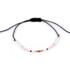Náramok shamballa s rokajlom - 1 ks 1 ružová sv.