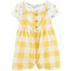 CARTER'S Set 2dielny tričko kr. rukáv, kraťasy na traky Yellow Flowers dievča 3m