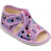 RAK papuče (papučky) sandálkové s otvorenou špicou - ceruzky fialové Veľkosť: 26