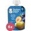 GERBER Natural vrecko hruška a slivka 6 x 90 g