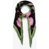 Dámský šátek DESIGUAL 25SAWA36 2000 FOU BOTANIC DREAMZ DIAMOND 2000 BLACK velikost U