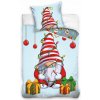 Carbotex Vianočné obliečky bavlna Škriatok a darčeky 140x200, 70x90 cm