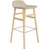 Normann Copenhagen Barová stolička Form Barstool, 75 cm – piesková/dub