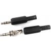 LaskaKit_cz Jack konektor 3.5 mm male stereo 3 pólů, čierny