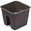 PROSPERPLAST Kvetináč na zábradlie 28x28cm RATOLLA DRLB280-S433 antracit plastový