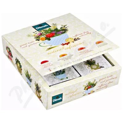 Dilmah natural infusions kazeta 4 druhy čajov po 10 vrecúšok 40 x 2 g