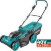 Extol Industrial Kosačka na trávu aku Share20V, 2x 2Ah, šírka kosenia 43cm, bezuhlíkový motor, 8791902