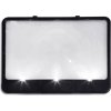 HomeLife Čítacia lupa s LED osvetlením PAGE BRIGHT 18 x 14 cm 3x