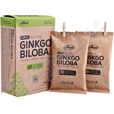 Vitar Ginkgo biloba 60 mg +DMAE +vit.B6 EKO 60 kapsúl