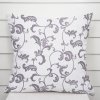 Biante Bavlnená obliečka na vankúš Sandra SA-184 Sivé kvetované ornamenty na bielom 45 x 45 cm