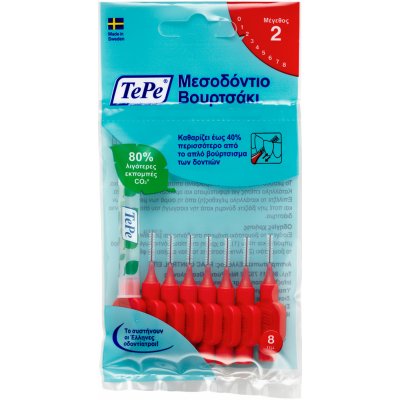 Medzizubné kefky TePe Original 0,5 mm, červené-blister 6ks