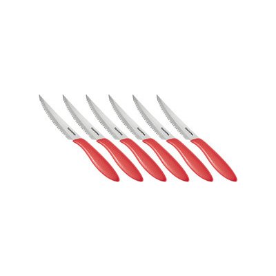 Tescoma Nôž steakový PRESTO 12 cm 6 ks červená