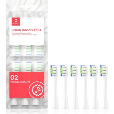 Oclean Brush Head Plaque Control náhradné hlavice na zubnú kefku P1C1 W06 White 6 ks
