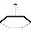 Interlook LPL-003 | Závesné LED stropné svietidlo 120W | šesťuholník plný | hliník | CCD nebliká | Φ120 x 6 Čierný