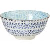 Butlers ORNAMENTS Miska so zlatým okrajom 240 ml - modrá