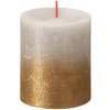Bolsius Sviečka bolsius Rustic, Vianočná, Sunset Sandy Grey+ Gold, 80/68 mm