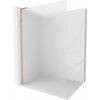 Mexen Kyoto L Walk-in sprchová stena 90 x 200 cm, mráz, kartáčovaná meď 800-090-103-65-30