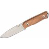 Lionsteel Fixed Blade Sleipner Steel stone washed, SANTOS wood handle, leather sheath B41 ST