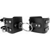 Kink - Fixed Wrist Restraints With Ring And Studs Adjustable Black 17-22 Cm X 6.5 Cm