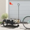 vidaXL Príves na bicykel, čierny, oxfordská látka, železo 94199