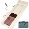 tectake 400601 masážny matrac shiatsu s vyhrievacou nefritovou poduškou - béžová