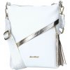 Dámska kožená crossbody kabelka biela - Laura Biaggi Liora biela