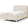 Čalúnená boxspring manželská posteľ s matracom Gomez 180x200 - krémová