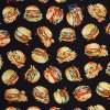 Bavlna kolekcia Yummy Bites s hamburgery 1 m