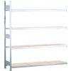 Regál široký SCHULTE, police z drevotriesky š 2500 mm, prídavné pole, 4 úrovne, 2506x536x2500 mm