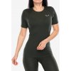 Funkčné tričko dámske Salewa Cristallo Warm Alpine Merino Responsive SS - dark olive