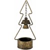 Clayre & Eef Svietnik na čajovú sviečku v tvare stromčeka s anjelikom - 10*8*24 cm - Clayre & Eef