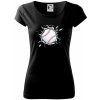 Baseball lopta v triku - Dámske tričko Pure - 2XL ( Čierna )