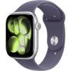 Apple Watch Series 11 GPS + Cellular 46mm Silver Aluminium Case with Purple Fog Sport Band - S/M MFCP4WF/A
