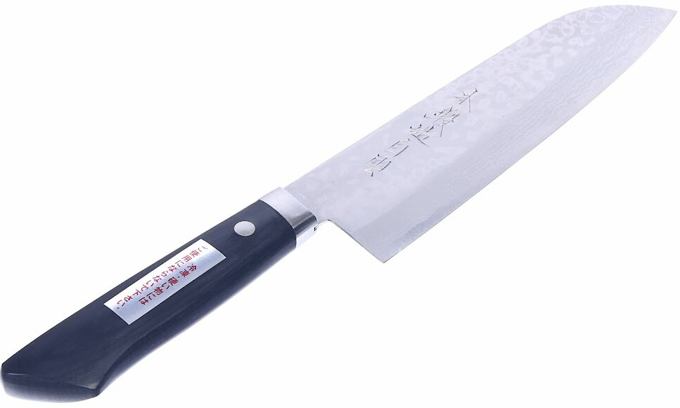 MIKI HAMONO SEISAKUSHO Japonský kuchársky nôž Santoku s damaškovým vzorom VG10 17 cm UF065