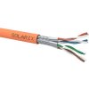 Solarix inštalačný kábel CAT7 SSTP 500m / vnútorná inštalácia / LSOHFR plášť / tienený / cievka / oranžová (SXKD-7-SSTP-LSOHFR-B2ca-500m)
