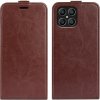 Peňaženkové kožené puzdro VERTICAL na Honor X8 4G – Hnedá