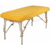 Froté napínacia plachta Wuwei WellTouch na masážny stôl Farba: žltá, Veľkosť: L/XL krémová / bordová