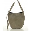 MARCO MAZZINI Dámska kožená taška typu hobo | béžová s292c