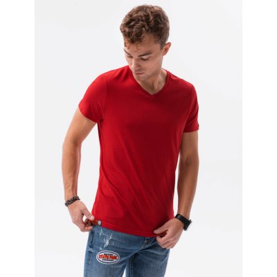 Ombre Clothing pánske Basic tričko Oliver červené