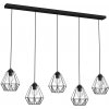Luminex | Luster na lanku BERGEN 5xE27/60W/230V čierna | LU0607
